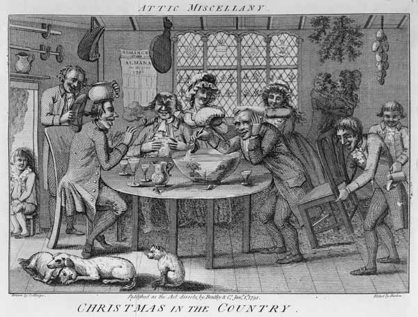 Christmas in the Country; engraved by Inigo Barlow von (after) Samuel Collings