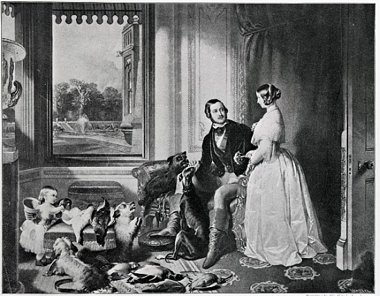 Windsor Castle in modern times, from the painting of 1843 von (after) Sir Edwin Landseer