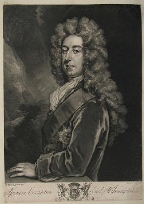 Spencer Compton, Earl of Wilmington, print John Faber