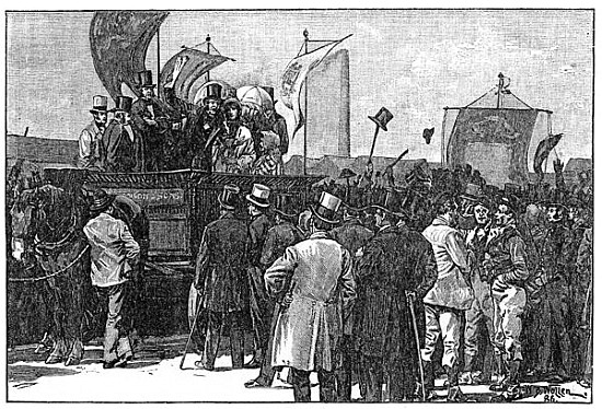 The Chartist Demonstration on Kennington Common, 10th April 1848 von (after) William Barnes Wollen