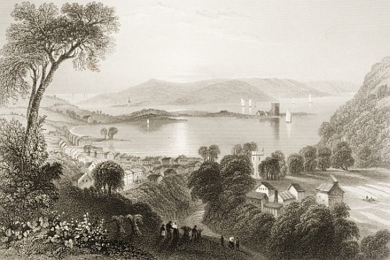 Larne, County Antrim, Northern Ireland, from ''Scenery and Antiquities of Ireland'' von (after) William Henry Bartlett