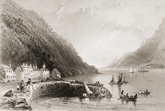 Rosstrevor Pier, County Down, from ''Scenery and Antiquities of Ireland'' von (after) William Henry Bartlett