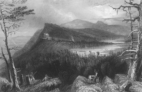 The Two Lakes and the Mountain House on the Catskills von (after) William Henry Bartlett