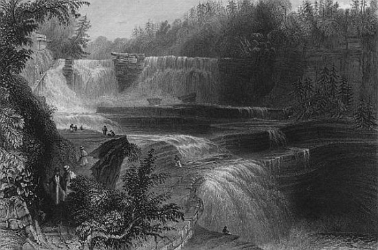 Trenton High Falls von (after) William Henry Bartlett