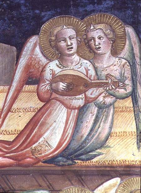 Two Musical Angels, a detail from The Life of the Virgin and the Sacred Girdle, from the Chapel of t von Agnolo/Angelo di Gaddi