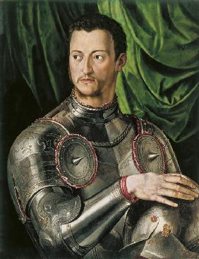Porträt Cosimo I. de' Medici, Grossherzog von Toskana (1519-1574) in Rüstung