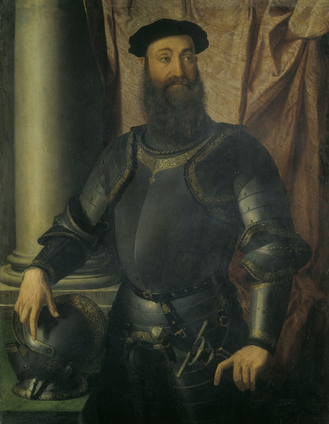 Stefano Colonna / Paint.Bronzino / 1546 von Agnolo Bronzino