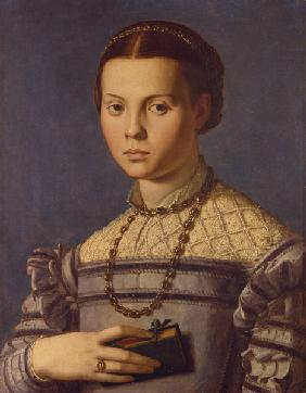 A.Bronzino / Young Girl w.Book / 1545