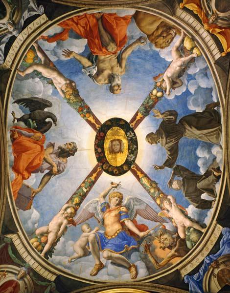 Trinity with Saints