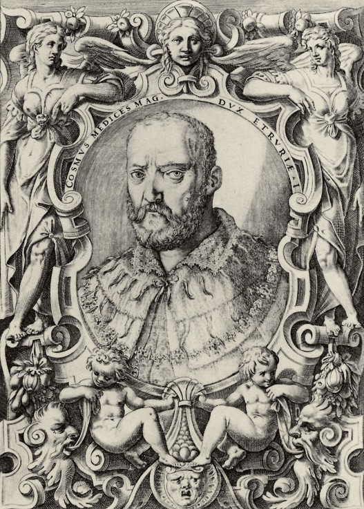 Porträt Cosimo I. de' Medici, Grossherzog von Toskana (1519-1574) von Agostino Carracci