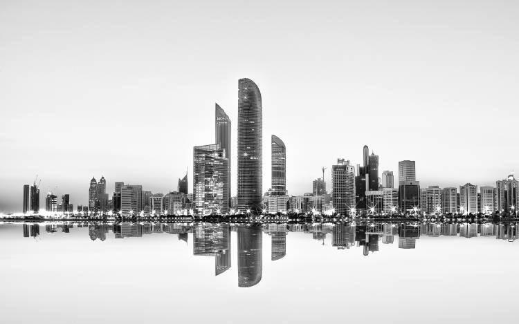 Abu Dhabi Urban Reflection von Akhter Hasan
