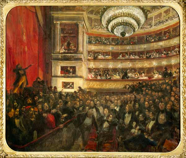 Performance of 'Hernani' by Victor Hugo (1802-85) in 1830 von Albert Besnard