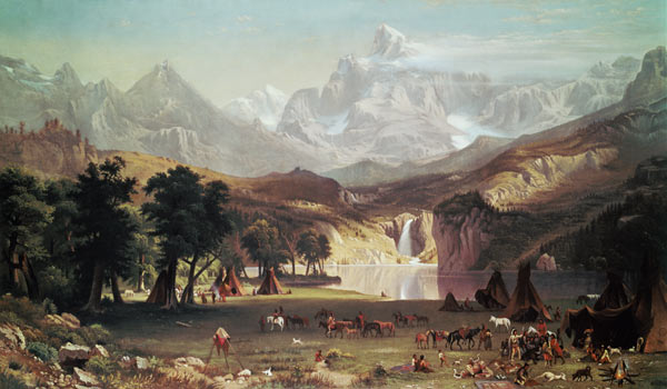 Indianerlager in den Rocky Mountains. von Albert Bierstadt