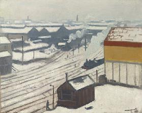 Gare Montparnasse im Schnee 1913