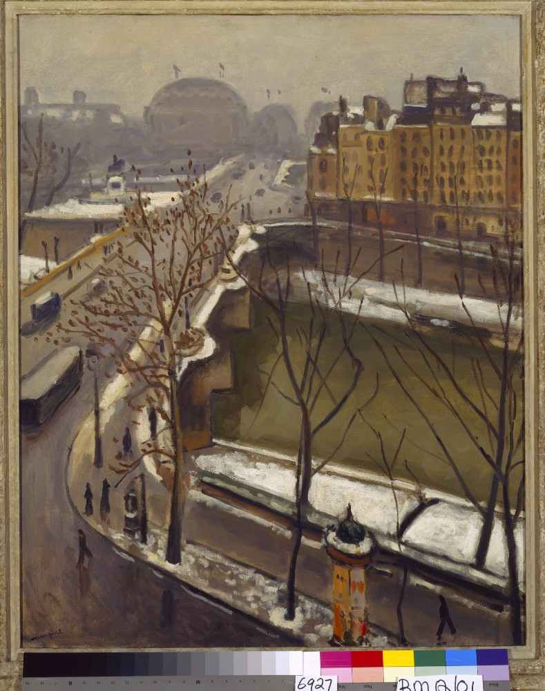 Der Pont Neuf im Schnee, Ende der 1920er Jahre von Albert Marquet