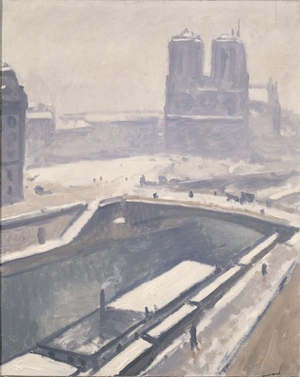 Notre Dame im Schnee von Albert Marquet