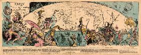Carte des voyages très extraordinaires de Saturnin Farandoul 1879