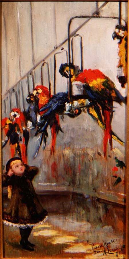 The Parrot House, London Zoo von Albert Snr. Ludovici
