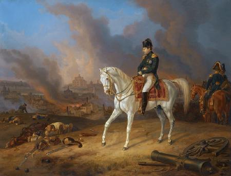 Napoleon Bonaparte vor dem brennenden Smolensk 1837