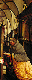 Passions/Sebastians-Altar in St. Florian Propst Maurer, Stifter des Altars. von Albrecht Altdorfer