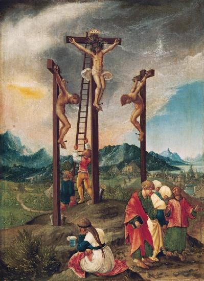 Christus am Kreuz zwischen den beiden Schächern um 1526