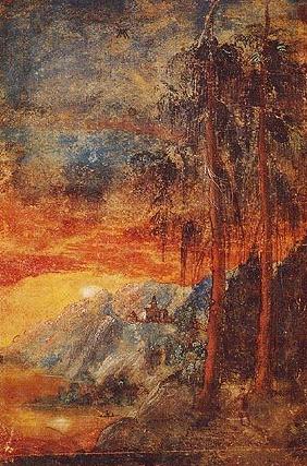 Landschaft mit Sonnenuntergang um 1522