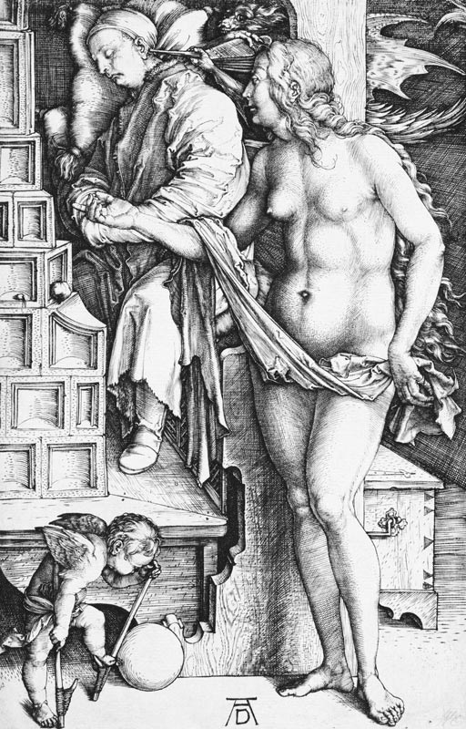 Die Versuchung des Müßiggängers (Der Traum des Doktors) von Albrecht Dürer