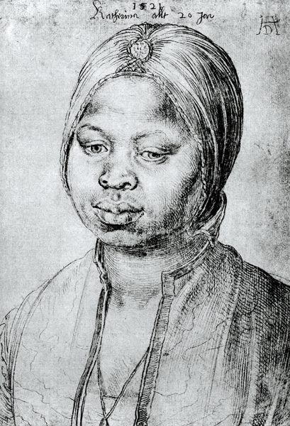 Portrait of Catherine, the Mulatta of the Portuguese Bradao, 1521 (engraving) von Albrecht Dürer