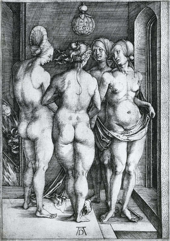 Vier nackte Frauen (Die vier Hexen) von Albrecht Dürer
