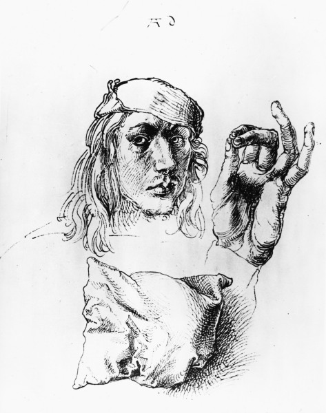Albrecht Dürer / Self-portrait / c.1490 von Albrecht Dürer