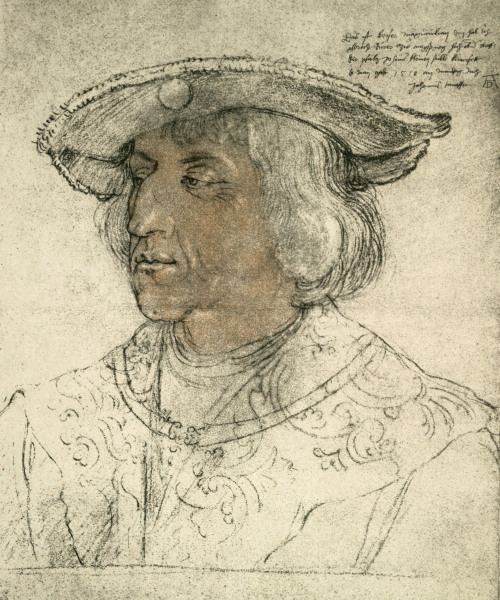 Emperor Maximilian I / Drawing / Dürer von Albrecht Dürer
