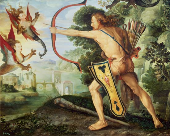 Hercules and the Stymphalian birds von Albrecht Dürer