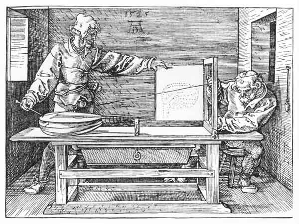 The draughtsman of the lute von Albrecht Dürer