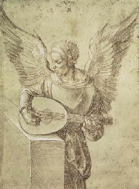 Angel playing a lute 1491