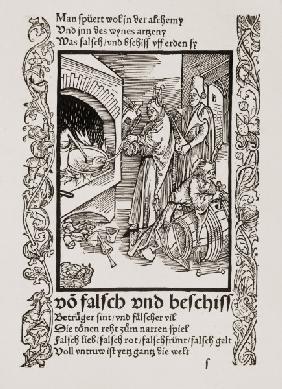 Brant,Ship of Fools / Woodcut by Dürer