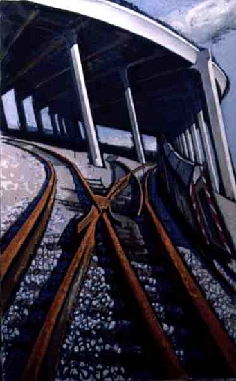 Tracks, 1986 (tempera on canvas)  von Alek  Rapoport