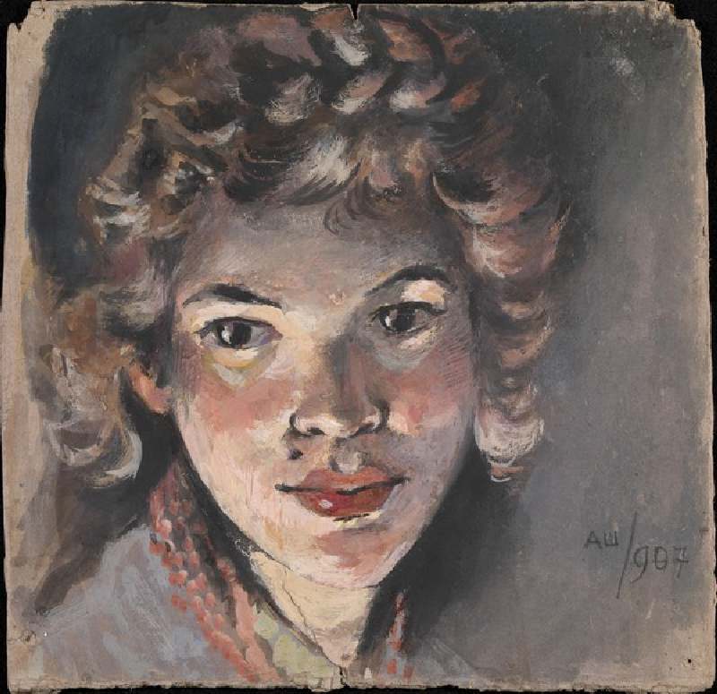 Porträt von Malerin Nadeschda Psischtschewa (1881-1913) von Aleksandr Vasilievich Shevchenko