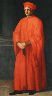 Portrait of Francesco Datini (oil on canvas) von Alessandro Allori
