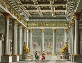 The Audience Hall in the Palace of Aegistheus, design for the ballet 'Orestes' at La Scala Theatre, 18th
