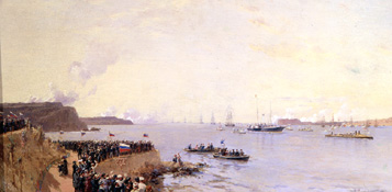 Die Ankunft des Zaren Alexander II. in Sewastopol von Alexander Karlovich Beggrow