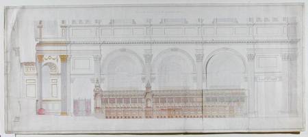 Elevation of the choir in St. Paul's Cathedral as redecorated by C.R. Cockerell (1788-1863) 1848 (pe von Alexander Dick Gough