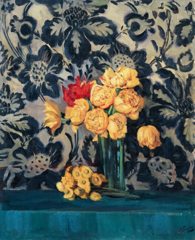 Blumen (Gelb auf Schwarz) von Alexander Fjodorowitsch Gausch