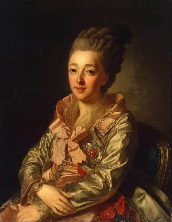 Porträt der Großfürstin Natalia Alexejewna von Russland (1755-1776), Prinzessin Wilhelmine Luise von von Alexander Roslin