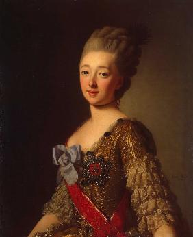 Porträt der Großfürstin Natalia Alexejewna von Russland (1755-1776), Prinzessin Wilhelmine Luise von 1776