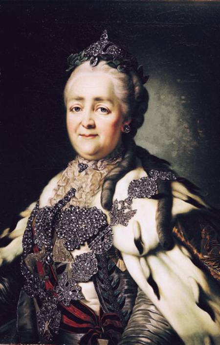 Portrait of Catherine II (1729-96) of Russia von Alexander Roslin
