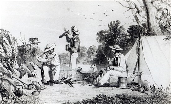 An exploring party in search of suitable land for a sheep-run, c.1847 von Alexander Denistoun Lang