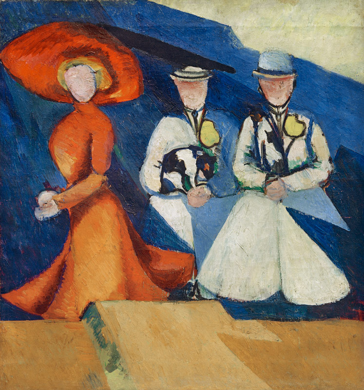 Drei weibliche Figuren, 1909-1910 von Alexandra Alexandrovna Exter