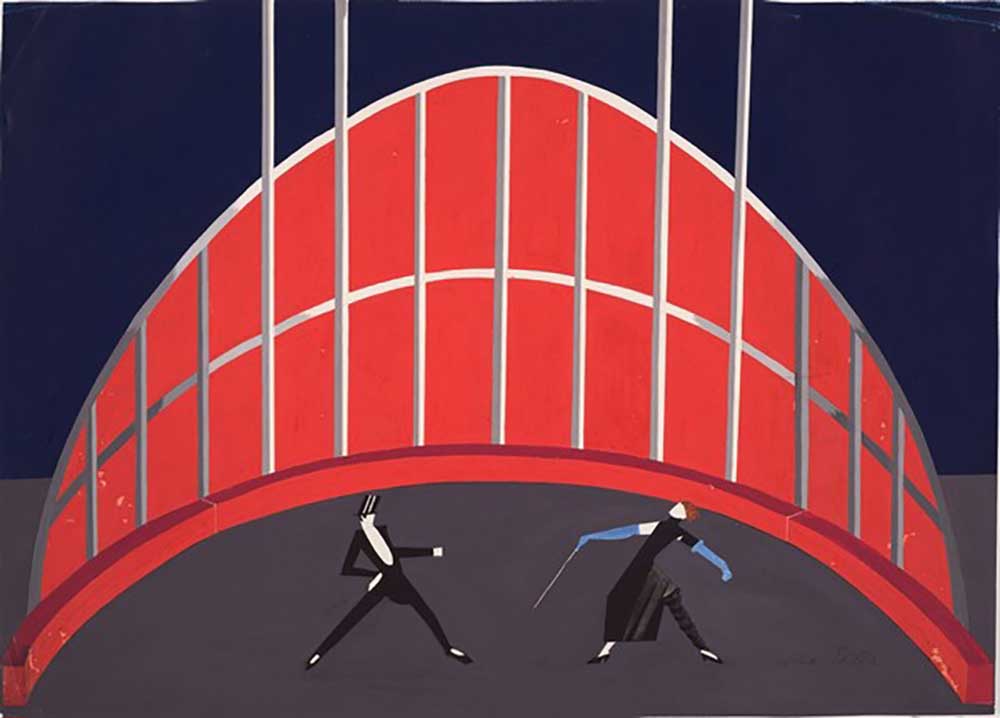 Bühnenbildentwurf für das Ballett "Le Cirque" von Elsa Krüger von Alexandra Alexandrovna Exter