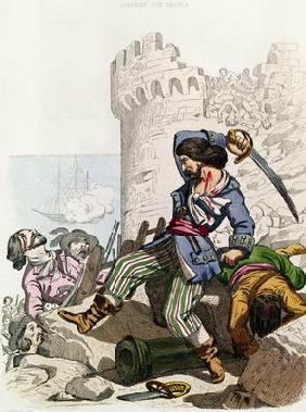 The Chevalier de Gramont, from 'Histoire des Pirates' by P. Christian, engraved by A. Catel, 1852 (c 20th