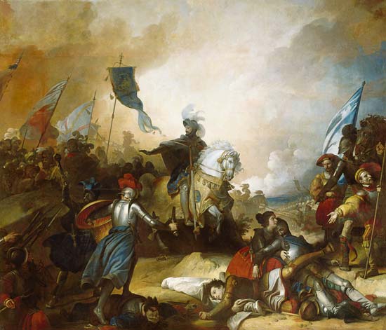 The Battle of Marignan, 14th September 1515 von Alexandre Evariste Fragonard